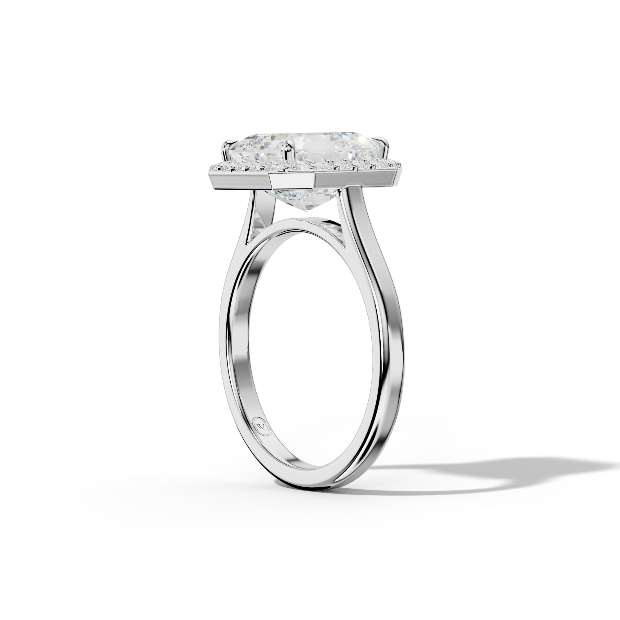 Josephine Asscher Cut  Engagement Ring